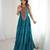 Ethnic halter neck tabby silk gown with tribal chain stitch work – navratri special