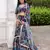 Navy Blue printed Georgette Lehenga Blouse With Dupatta