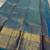 teal silk blend saree with blouse