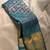 teal silk blend saree with blouse