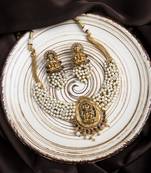 White hydra beads godess necklace set