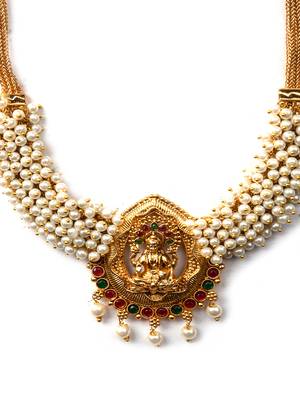 White hydra beads godess necklace set 3