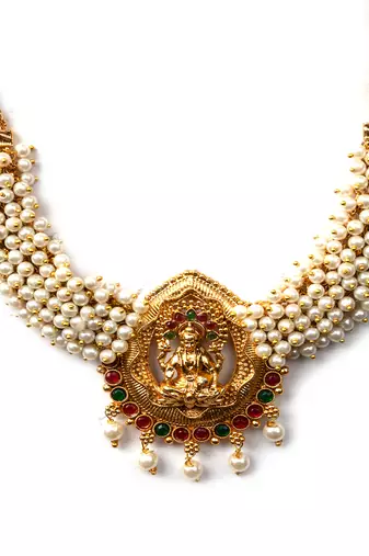 White hydra beads godess necklace set
