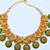 Copper made elegant green kemp peacock necklace set