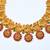 Copper made elegant multicolor kemp peacock necklace set
