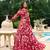 Red Flower Print Georgette Semi stitched lehenga choli
