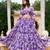 Purple Flower Print Georgette Semi stitched lehenga choli