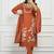 RUST COLOUR Designer Kurti Pent Dupatta Set