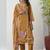 Mustard fancy crust top embroidered salwar suit