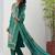 Bottel green fancy crust top embroidered salwar suit
