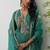 Bottel green fancy crust top embroidered salwar suit
