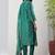 Bottel green fancy crust top embroidered salwar suit