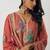Orange fancy crust top embroidered salwar suit
