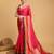 rani pink woven banarasi saree with blouse