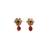 Ruby green kemp studded sleek flower necklace set