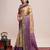 beige kanjivaram silk blend saree with blouse