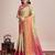 green kanjivaram silk blend saree with blouse