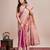 lavender kanjivaram silk blend saree with blouse