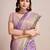 purple kanjivaram silk blend saree with blouse