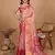 pink silk blend rich zari weave saree 