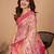 pink silk blend rich zari weave saree 