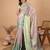blue silk blend rich zari weave saree 