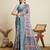 blue soft butti jacquard work cotton saree