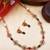 Multicolor kemp studded sleek flower necklace set