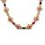Multicolor kemp studded sleek flower necklace set