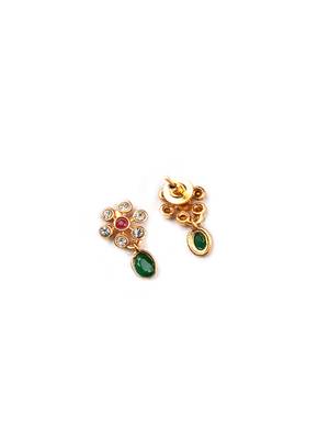 Multicolor kemp studded sleek flower necklace set 5