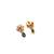 Multicolor kemp studded sleek flower necklace set