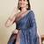 navy blue soft butti jacquard work cotton saree
