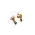 Green kemp studded sleek flower necklace set
