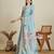 sky blue soft butti jacquard work cotton saree