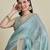 sky blue soft butti jacquard work cotton saree