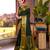 green banarasi woven saree with blouse