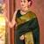 green banarasi woven saree with blouse