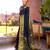 navy blue banarasi woven saree with blouse