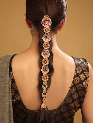 Traditional multicolor pushp jada billai 2