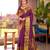 wine banarasi soft woven saree with blouse