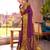 wine banarasi soft woven saree with blouse