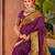 wine banarasi soft woven saree with blouse