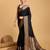 black banarasi soft woven saree with blouse