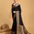 black banarasi soft woven saree with blouse