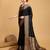 black banarasi soft woven saree with blouse