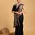 black banarasi soft woven saree with blouse
