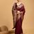 maroon banarasi soft woven saree with blouse
