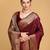 maroon banarasi soft woven saree with blouse