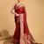 red banarasi soft woven saree with blouse
