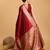 red banarasi soft woven saree with blouse